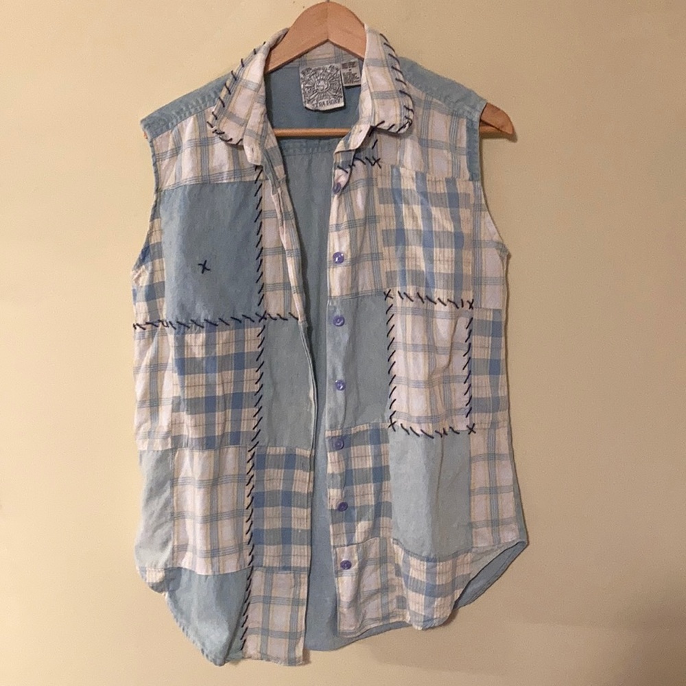Ultra Pink Women’s Button Up Tank Top